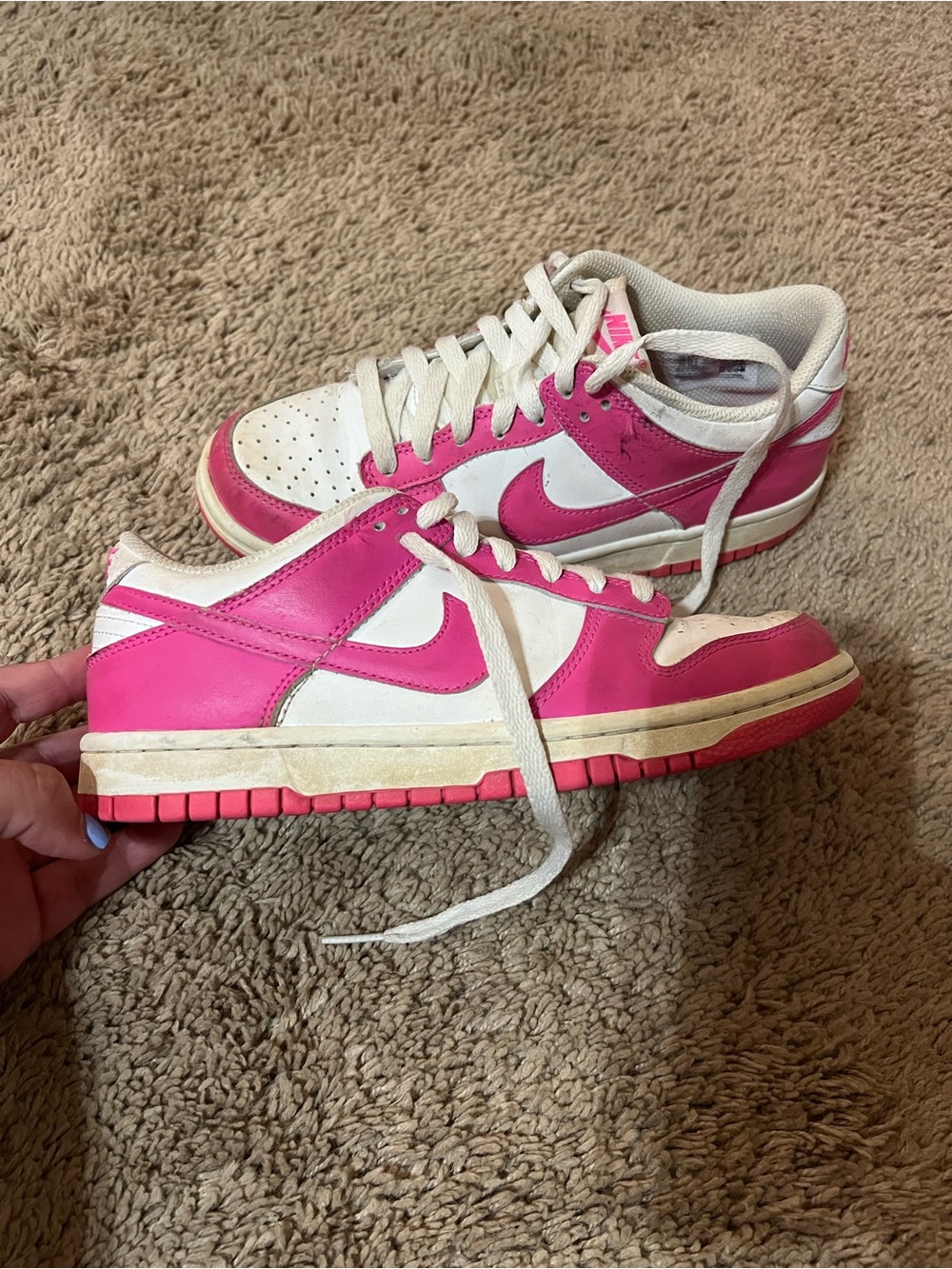 Nike Dunk Low Pink and White Sneakers